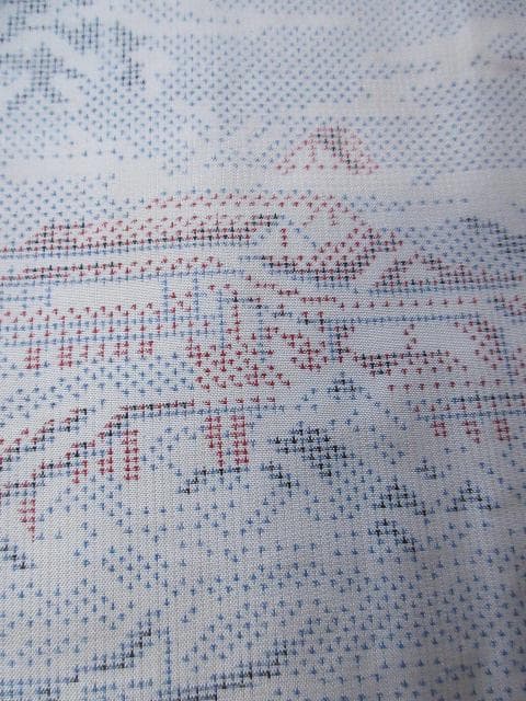 新古品！白大島紬＊7マルキ＊本場大島紬＊楼閣山水＊着物＊164cm