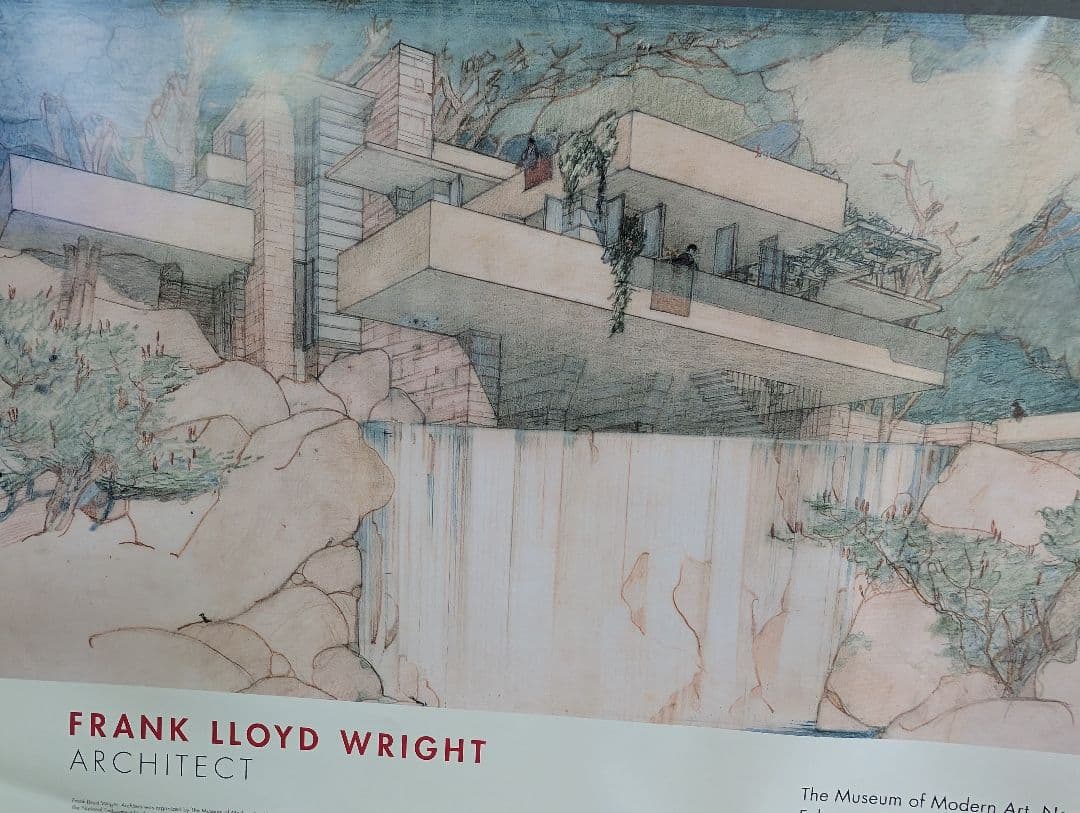 絶版希少ビンテージポスター フランクロイドライト展 1994年 NY近代美術館