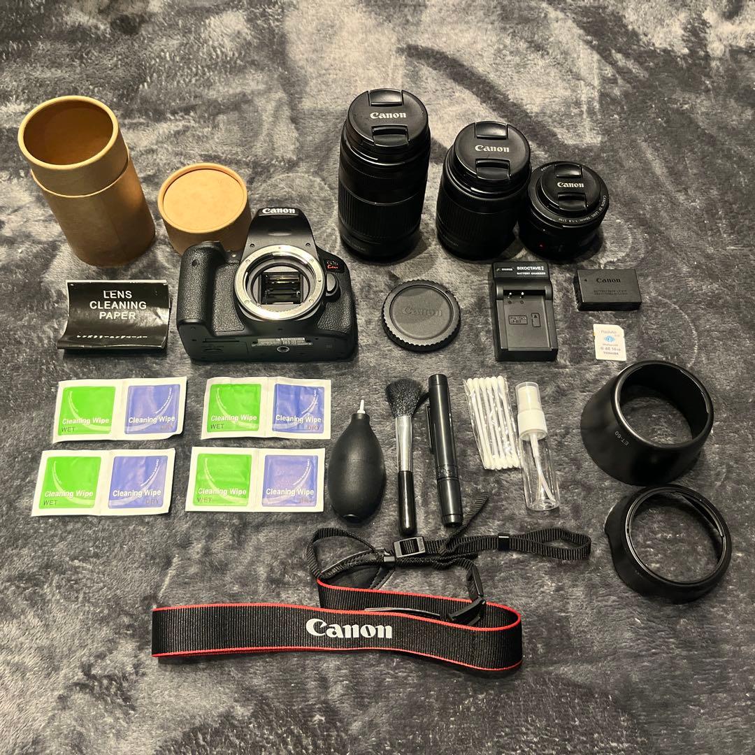 Canon EOS Kiss X8i 一眼レフカメラセット（レンズ3本付) キヤノン（Canon） デジタル一眼レフ カメラ 中古 キャノン EOS Kiss