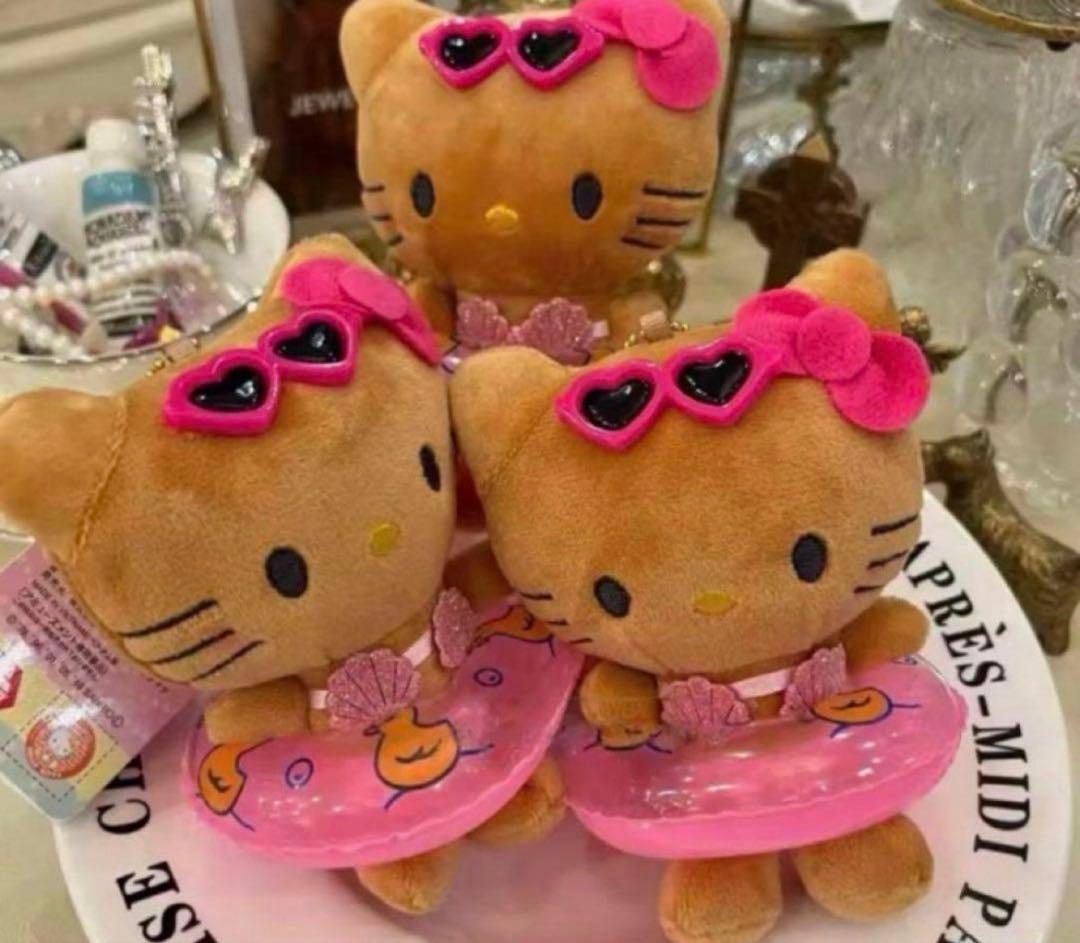 日焼けキティ ガングロキティ ハワイ ストラップ キーホルダー 平成