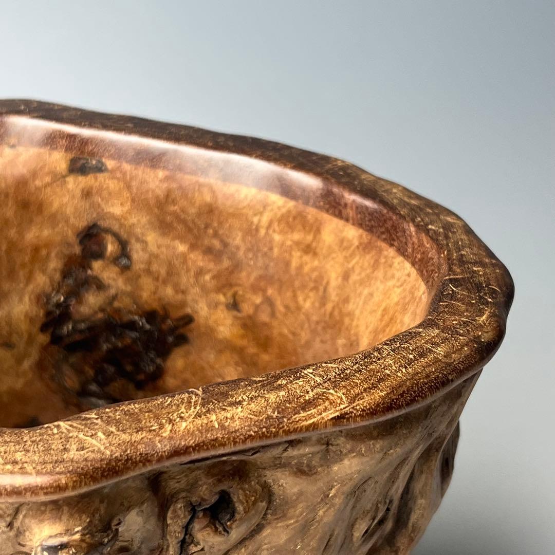 自然木の質感が魅力で優美な逸品 唐物 玉杢筆筒 文房四宝 中国美術