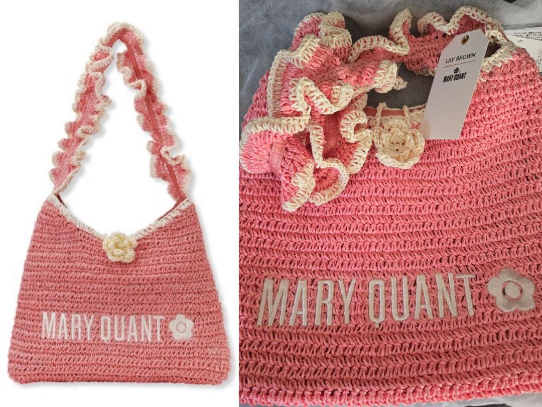 新品】リリーブラウン マリークワント/ペーパーラウンドフリルバッグ