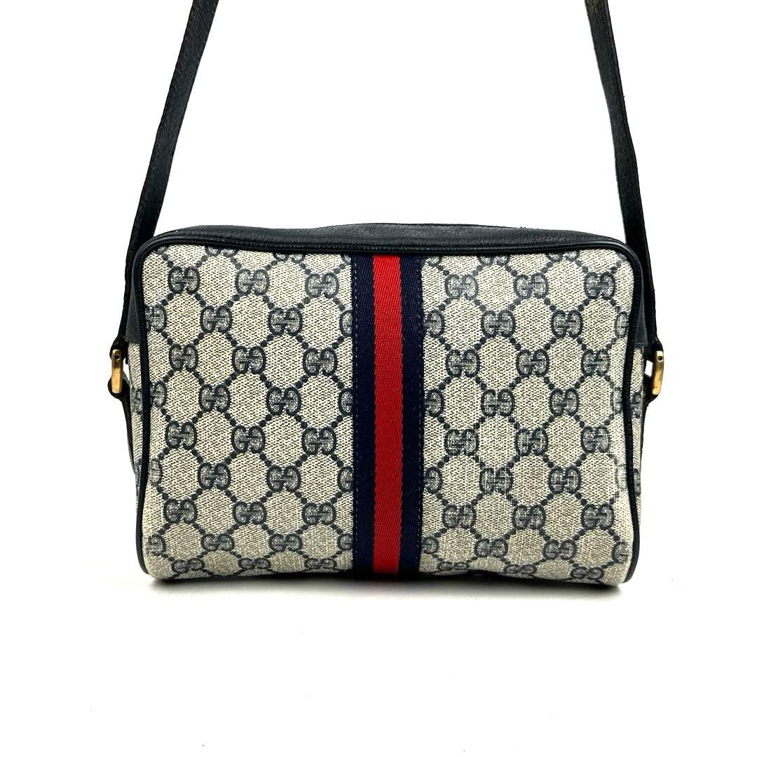 美品】グッチ ショルダーバッグ GGスプリーム シェリーライン PVC