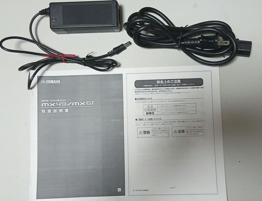 値下げ！ 動作確認 YAMAHA mx49 シンセサイザー アダプター付き