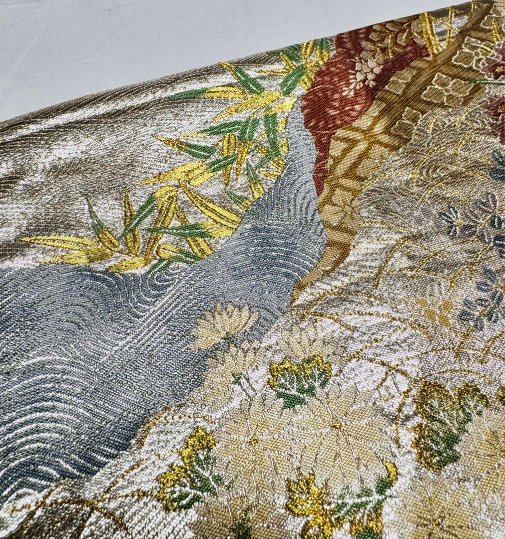 高級 袋帯 正絹 六通柄 西陣織 訪問着 留袖 色無地 フォーマル 約38万円