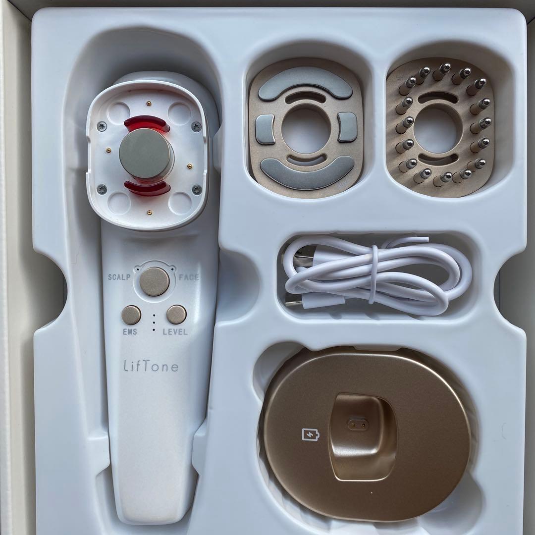 LifTone リフトーン美顔器 （ホワイト） Amazon.co.jp: LifTone (ホワイト) リフトーン 1台で顔・頭皮・髪の毛