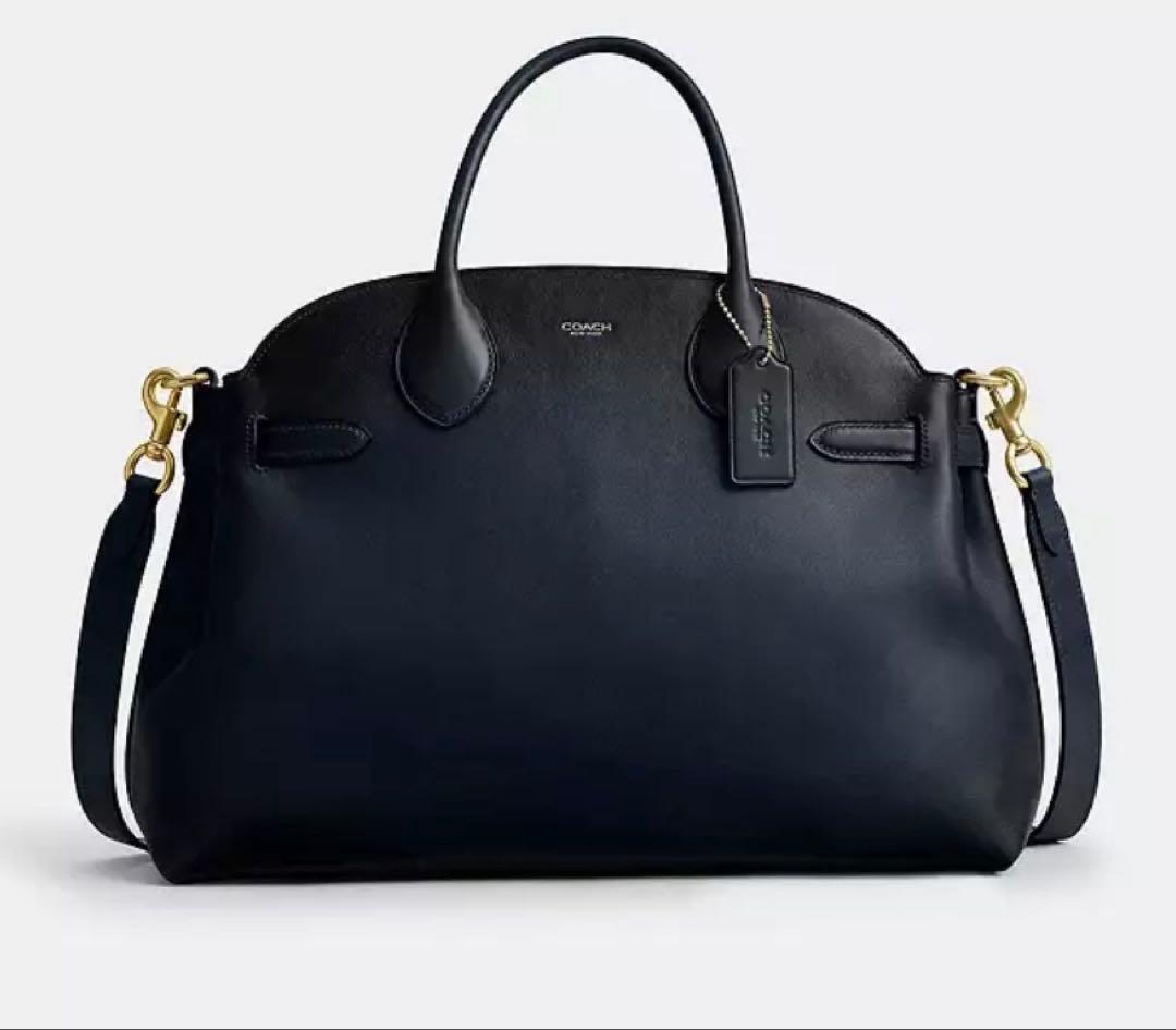 COACH コーチ ソフトエンパイア キャリーオールバッグ 40 ネイビー