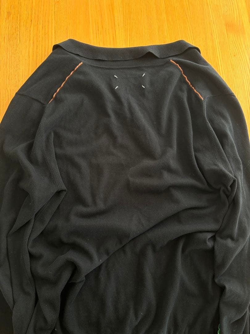 マルジェラ Maison Margiela 黒 S スキッパーニット ポロ - メルカリ