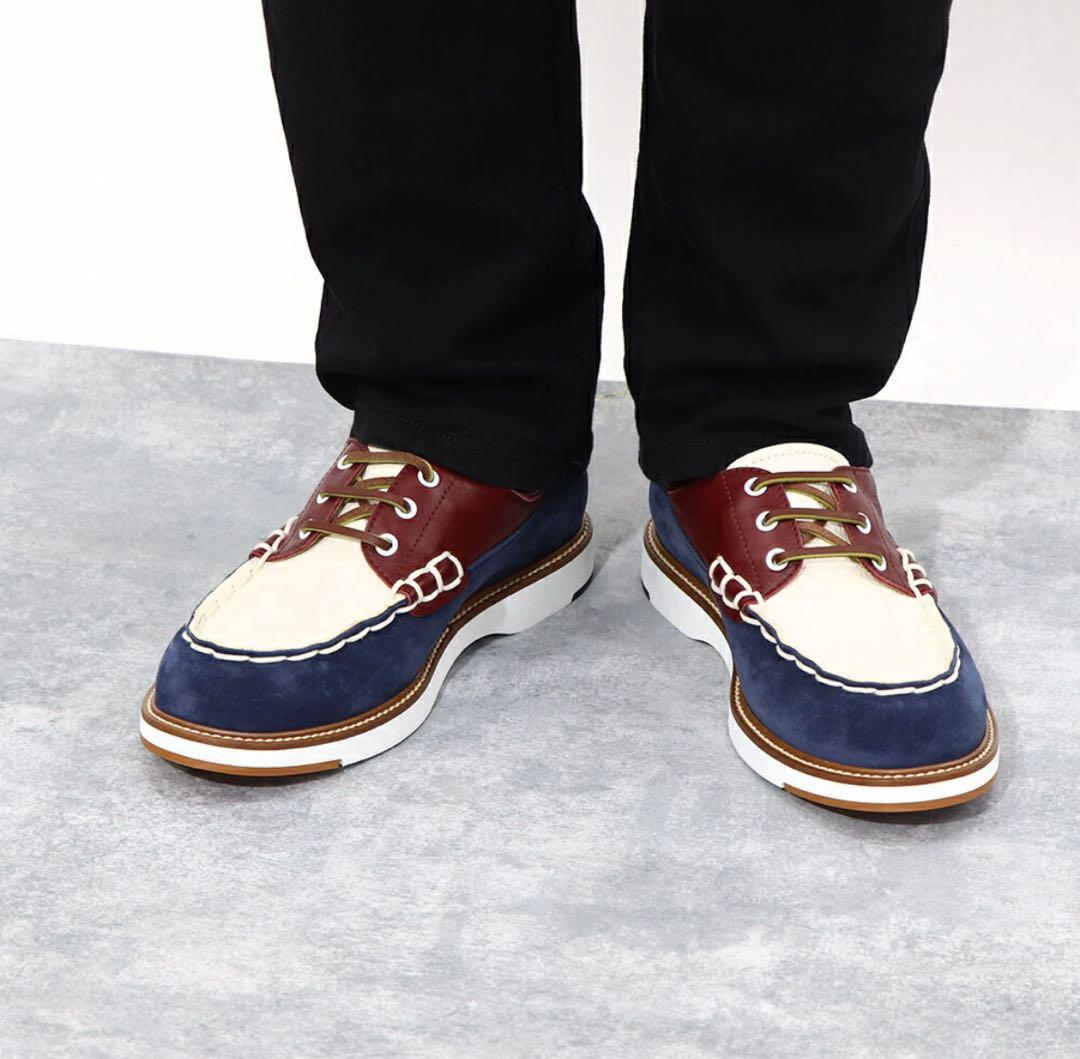 TOD'S デッキシューズ 27cm 紺×白×ボルドー イタリア製 17098619JQ_14_f.jpg