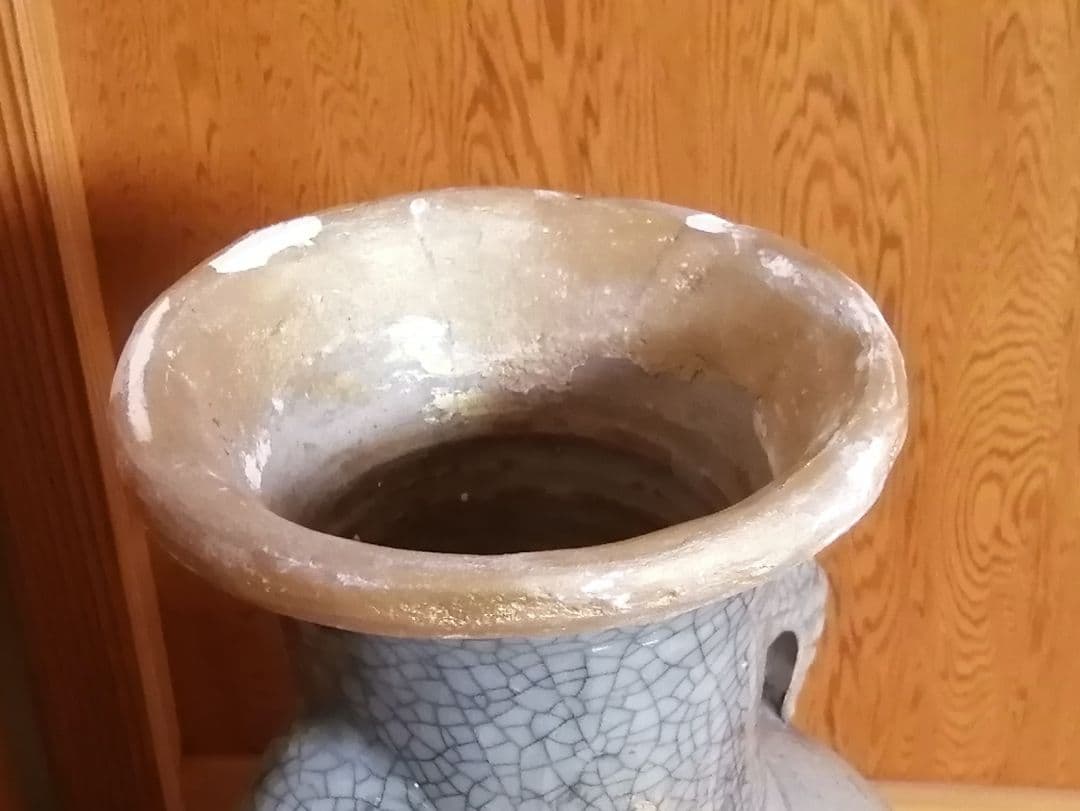 相馬焼 双駒 金彩 双耳大花瓶 希少品 大正期頃 高さ約34cm 骨董 古美術