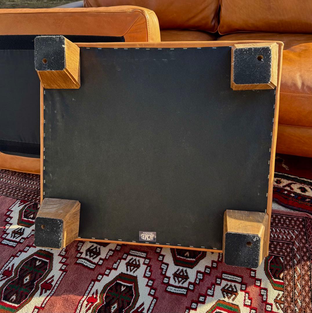 ACME FURNITURE フレスノ オットマン レザー キャメル - メルカリ