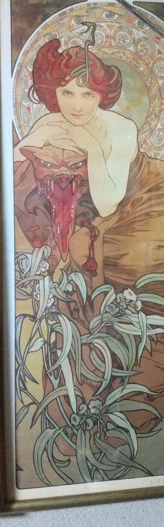 プラハ直輸入 ミュシャ 三大美人画日本未販売 絵画本 チラシのおまけ