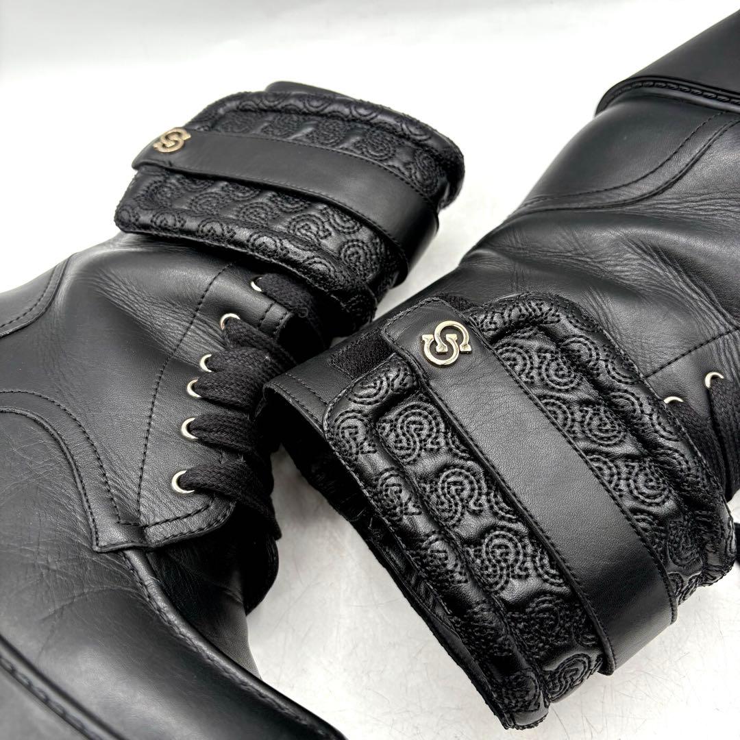 美品✨ サルヴァトーレフェラガモ ランディングブーツ サイドジップ 【6.5c】