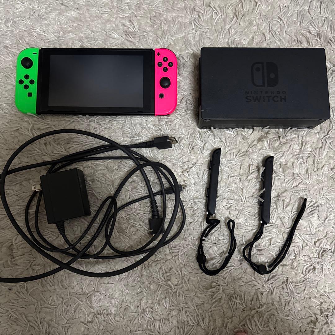Nintendo Switch 本体 グリーン/ピンク - メルカリ