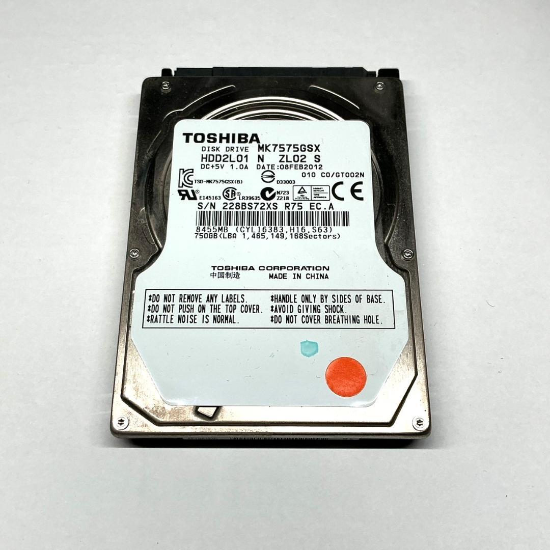87 東芝HDD 750GB 2.5インチ 17767時間 - メルカリ