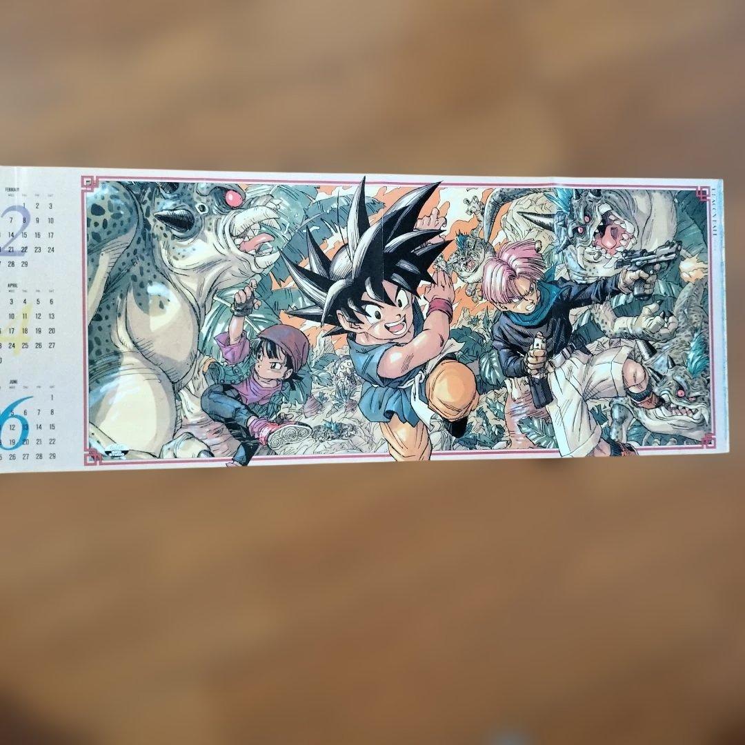 当時物】鳥山明 Wイラスト ドラゴンボール GT オリジナル カレンダー⑫