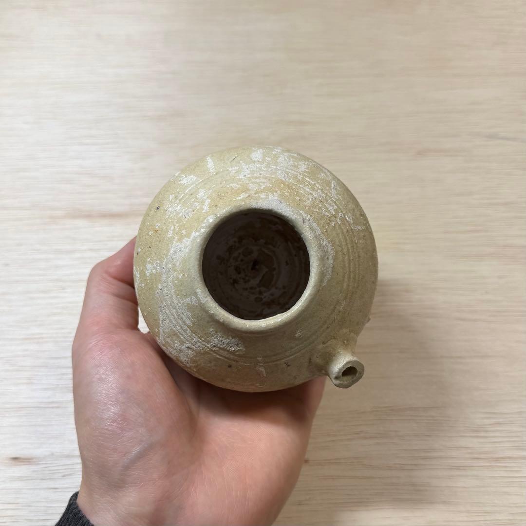 古瀬戸 灰釉 水滴 室町時代 発掘品 陶片 古美術 骨董 民藝