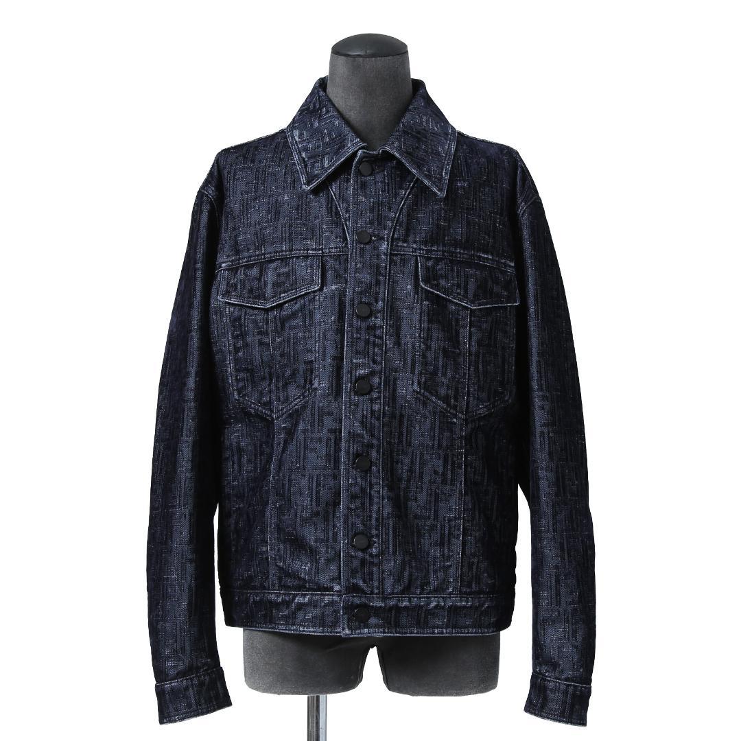 FENDI 2023FW FFロゴ ズッカ柄 フロック加工 デニムジャケット - メルカリ