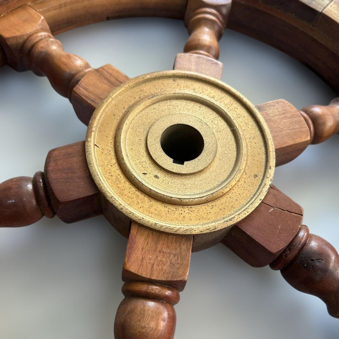 船の舵 木製 舵輪デザイン インテリア アンティーク - メルカリ