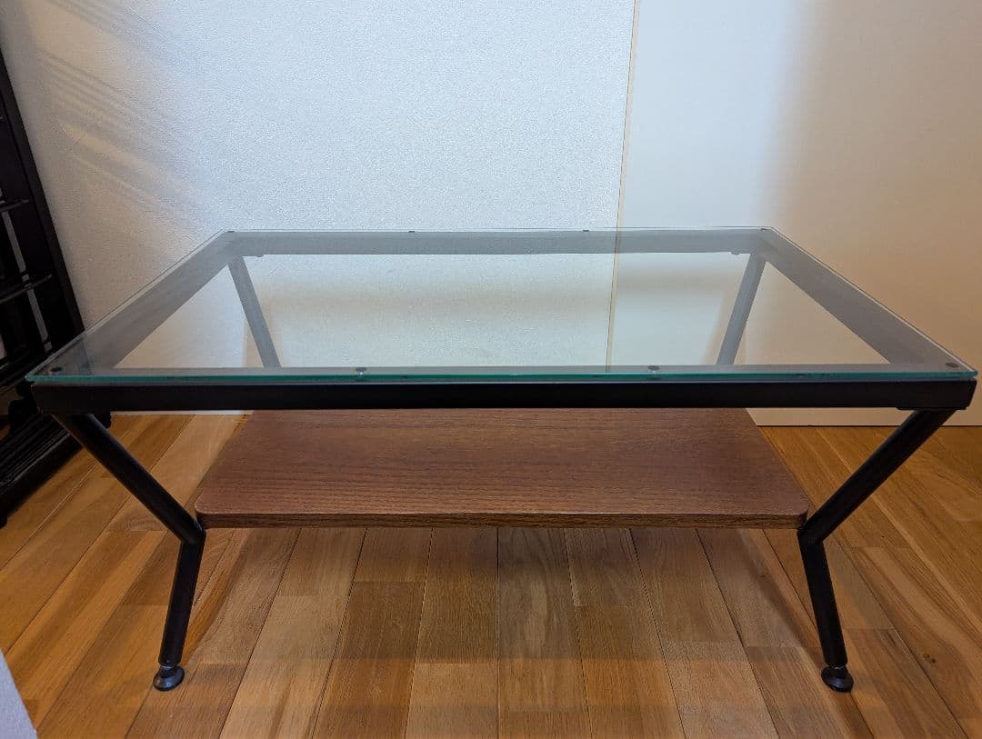 Francfranc　メリオル　コーヒーテーブル　Lサイズ　フランフラン マーリア コーヒーテーブル クリア×ゴールド（φ800） | Francfranc