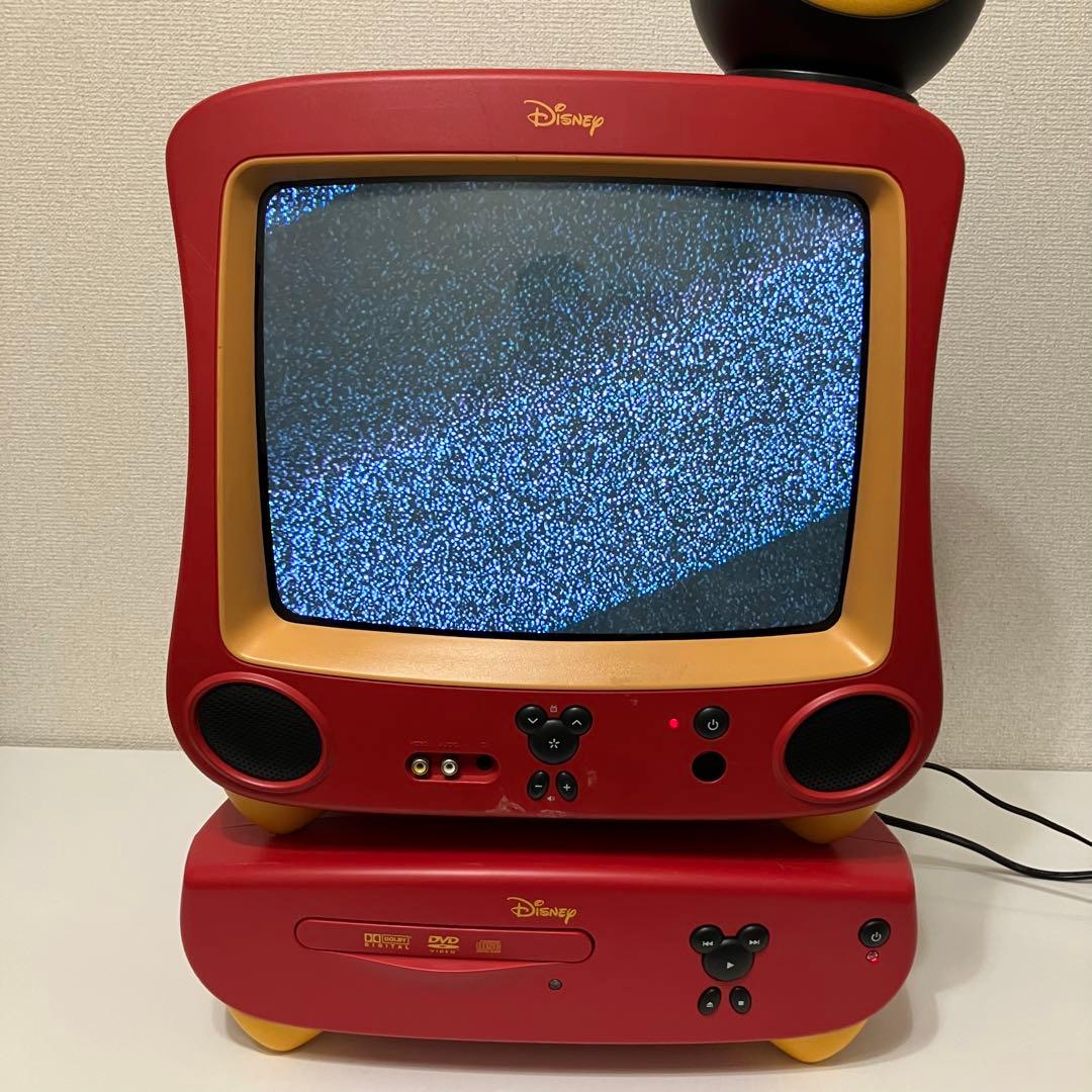 ディズニー ミッキー型 ブラウン管テレビ14 型 DVDプレイヤー付 - メルカリ