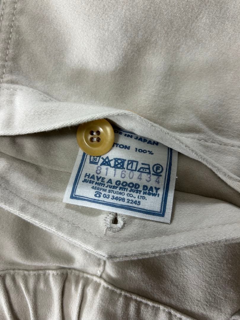 45R モールスキン 908ぺグトップパンツ 美品 ユニセックス