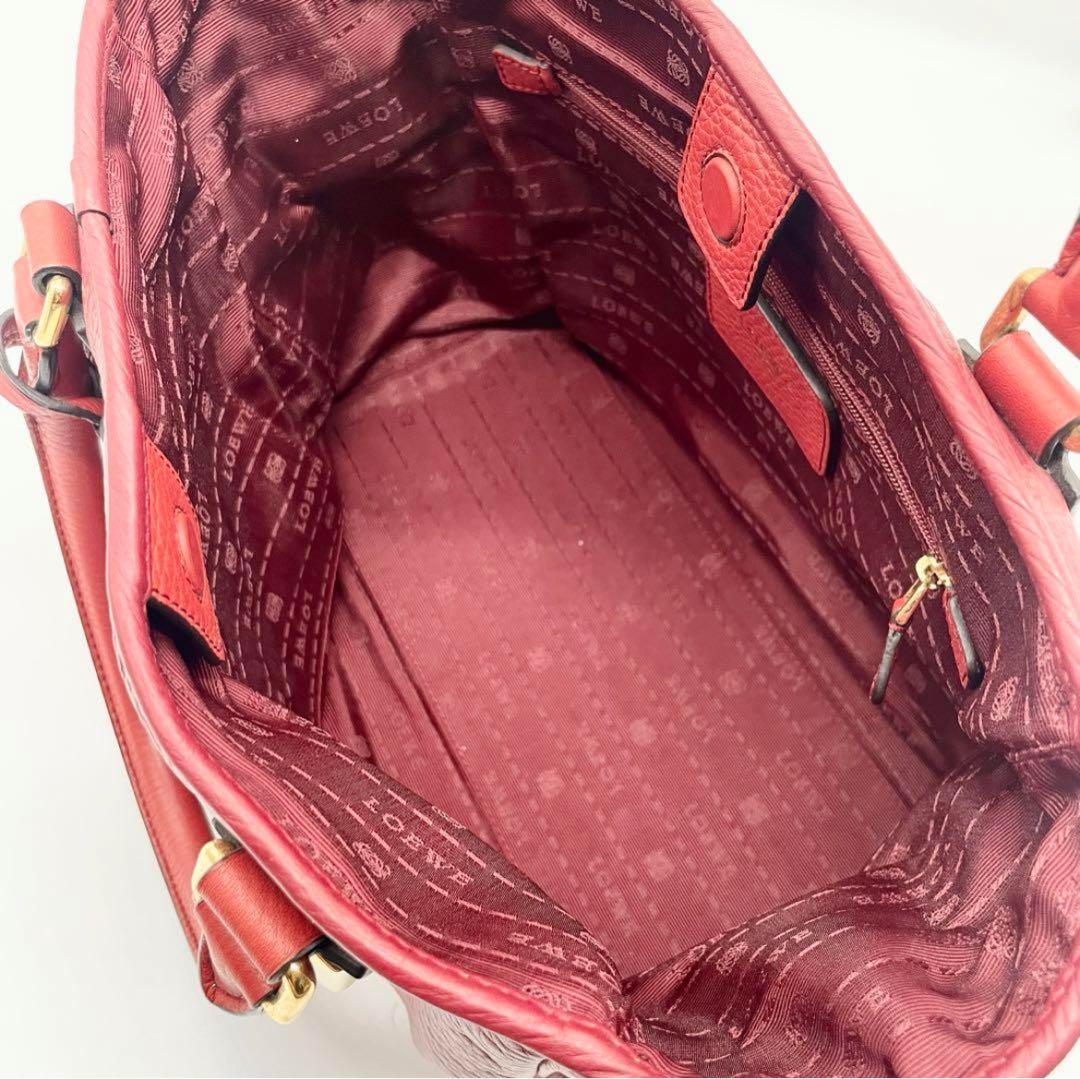 極美品✨ロエベ フスタ アナグラム 2way ハンドバッグ レザー 南京錠