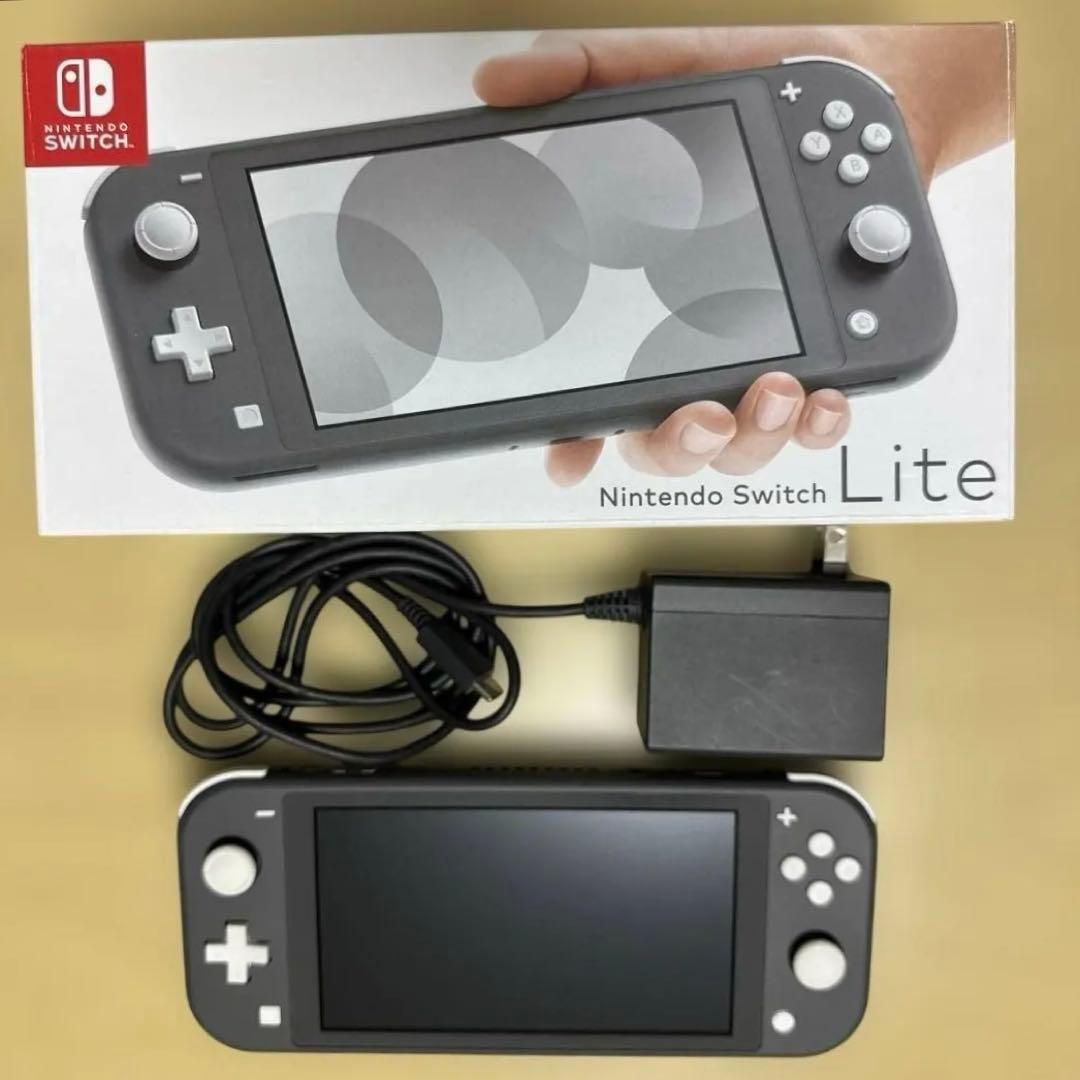 任天堂 Nintendo Switch Lite グレー 【本体、充電器、箱】 Nintendo Switch Lite グレー 充電器付き ケース付き - メルカリ