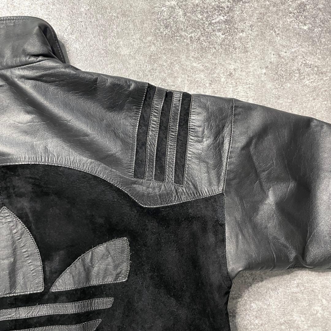 激渋 80s adidas RUN DMC レザートラックジャケット】 - メルカリ