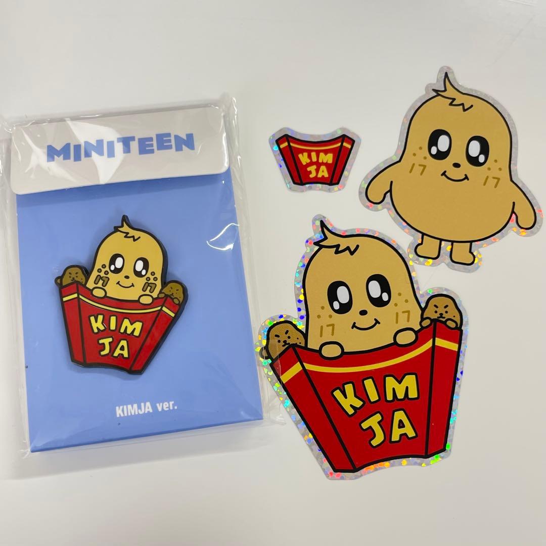ミンギュ SEVENTEEN ミニティーン ピンバッジ ステッカー キムジャ