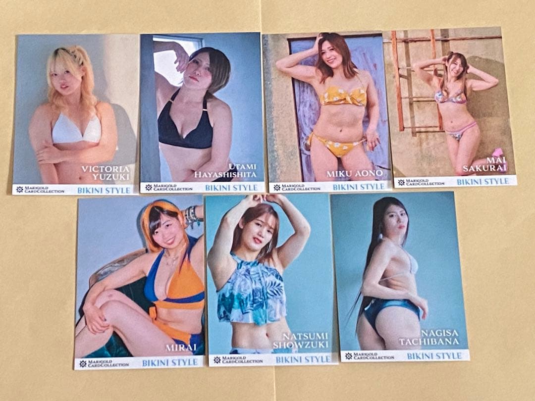 マリーゴールド ビキニスタイル7枚セットプロレスカード トレカ
