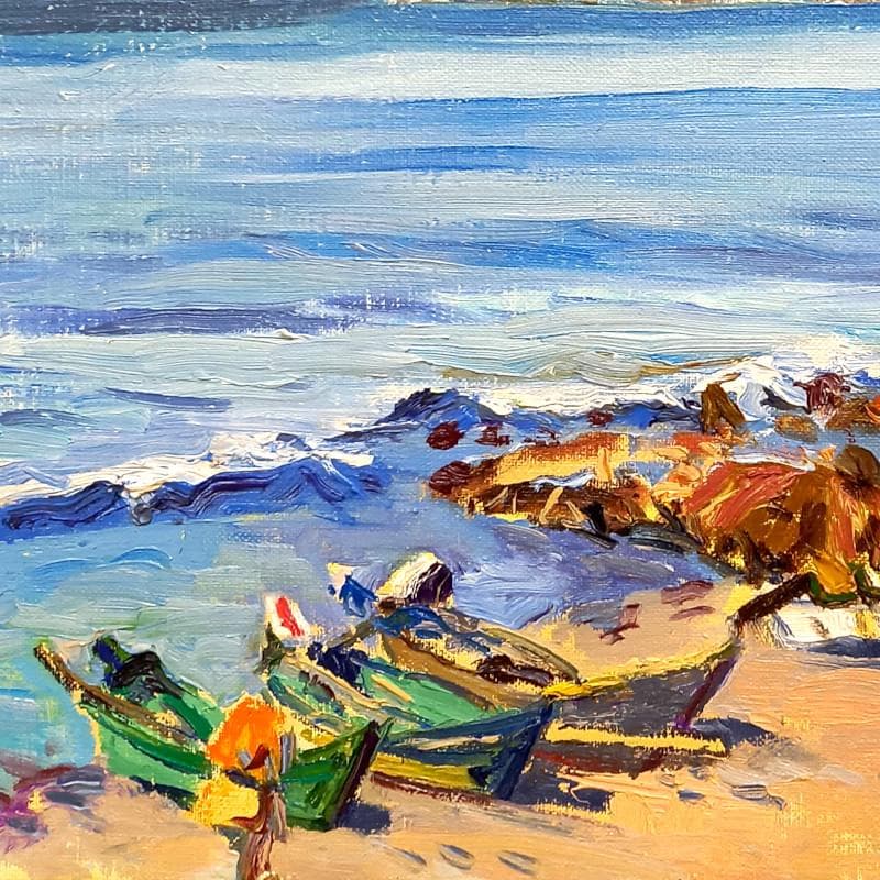 ☆中村善作☆「 忍路湾 塩谷岬 」油絵F6号 新品額！