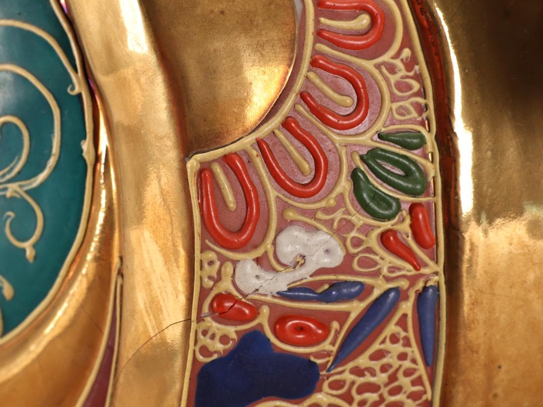 BK200 九谷焼 八幡窯 松鶴乃図 御小槌 金運 財運 開運 商売繁盛