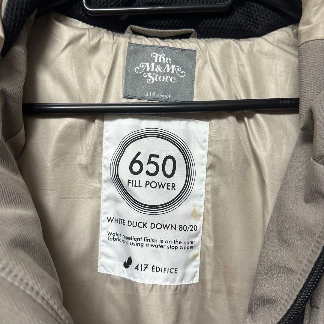 417 EDIFICE ダウンジャケット 650フィルパワーサイズL - メルカリ