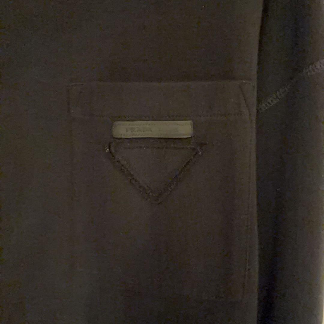 極美品】PRADA プラダ トライアングルロゴ スウェット トレーナー 黒 M