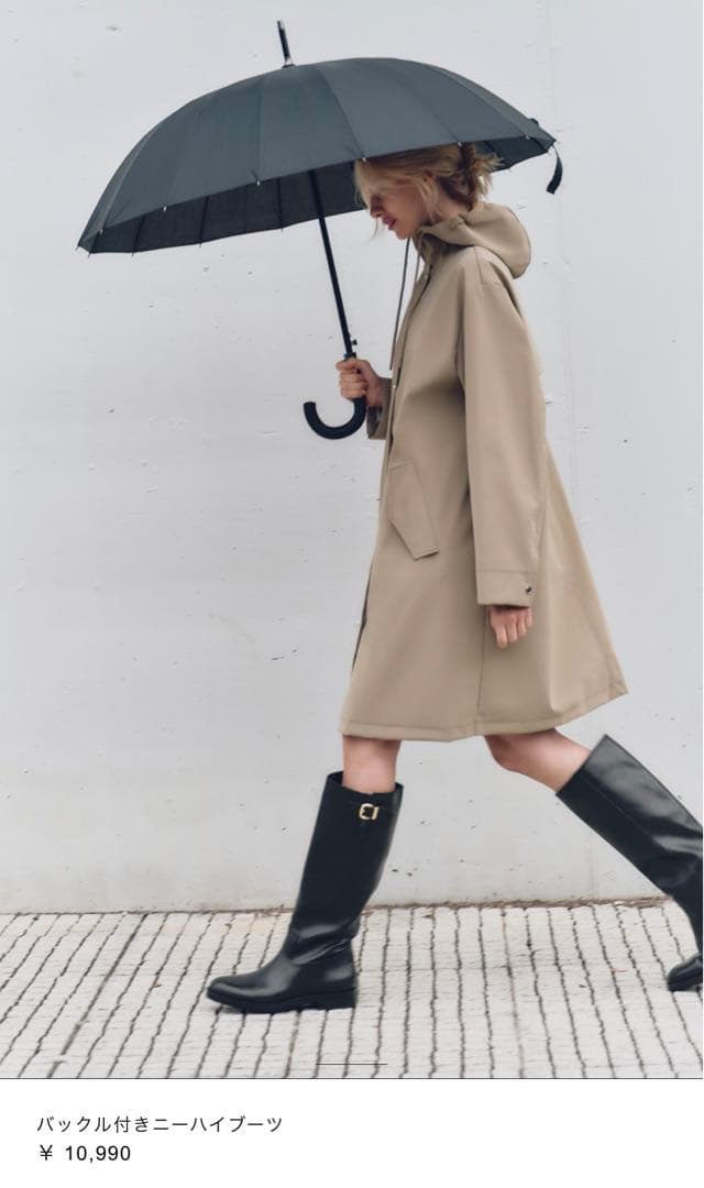 ZARA バックル付きニーハイブーツ - メルカリ