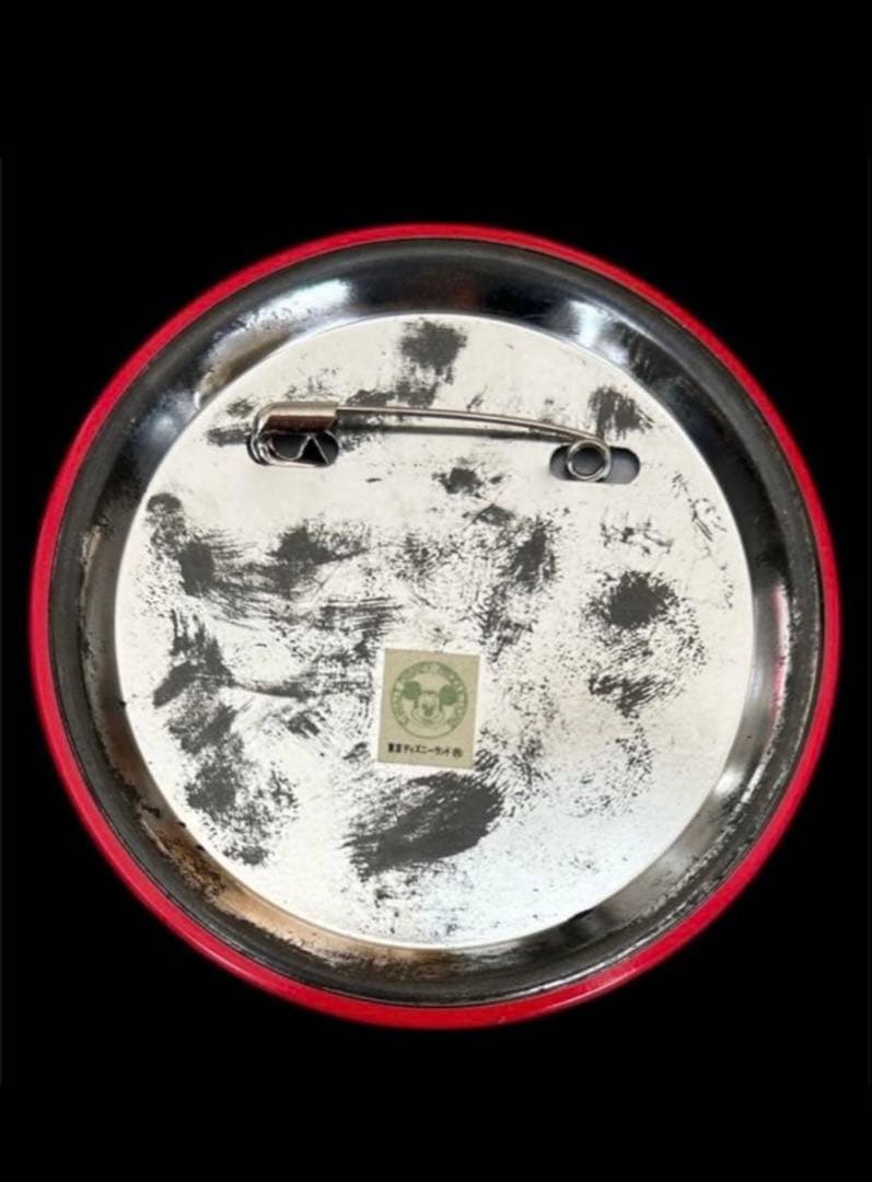 東京ディズニーランド レトロ 缶バッジ 貴重 1986 レア ピンク