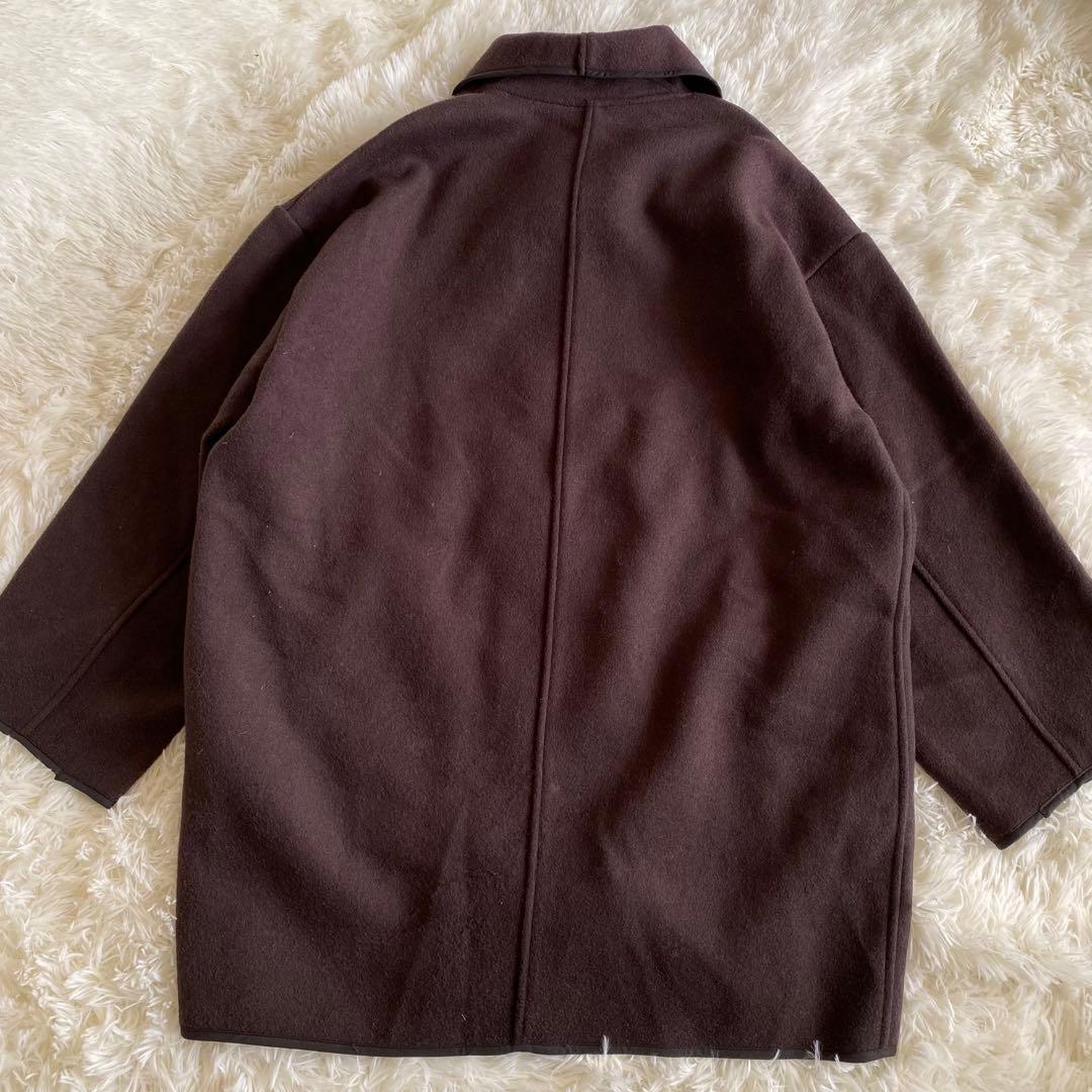 ガリャルダガランテ リバーハーフコート ブラウン ガウンコート