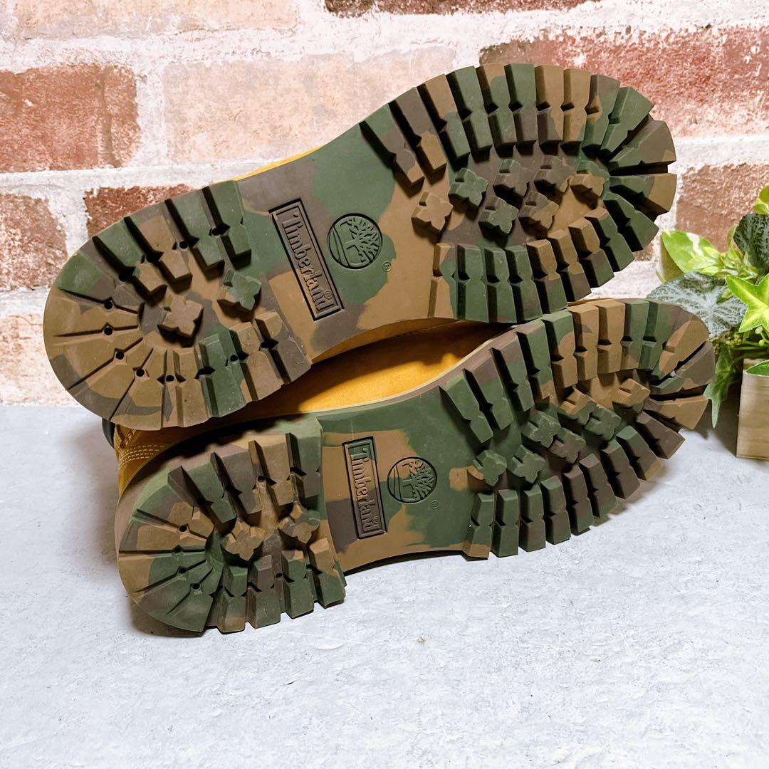 激レア【Timberland ティンバーランド】6インチ イエローブーツ 迷彩