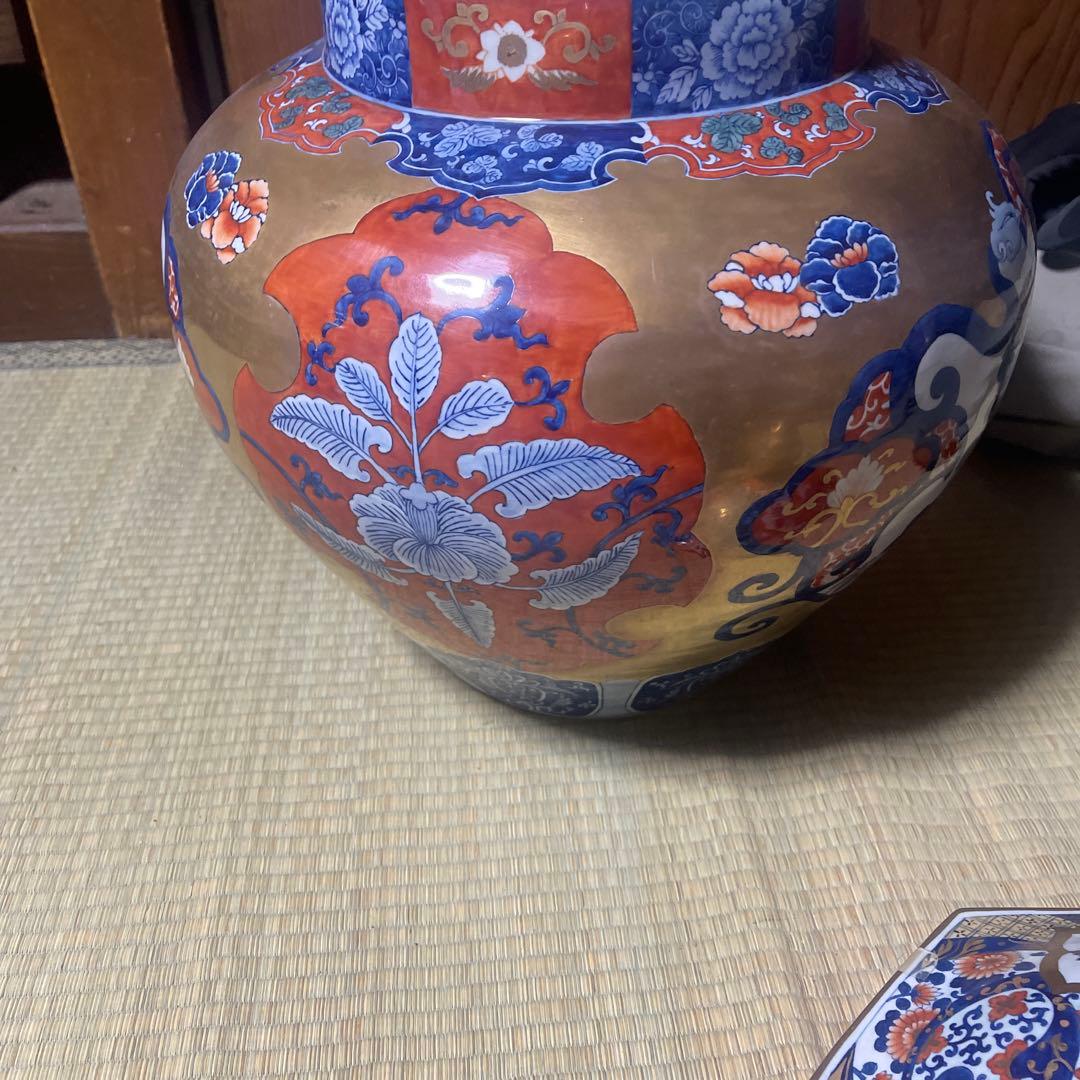 金色装飾の陶器の壺 大型 壺の通販｜glewmarket.com