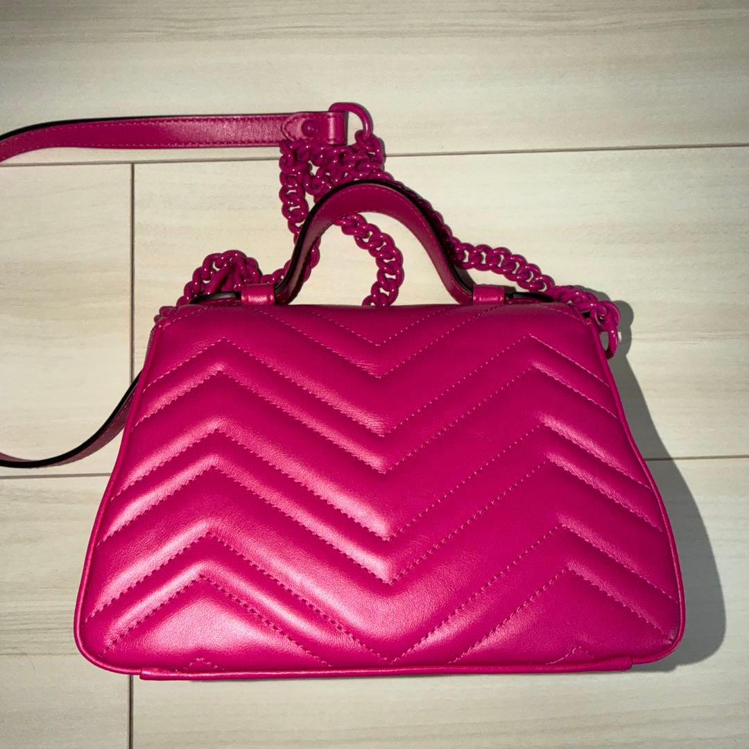 GUCCI ピンクレザーショルダーバッグ - メルカリ