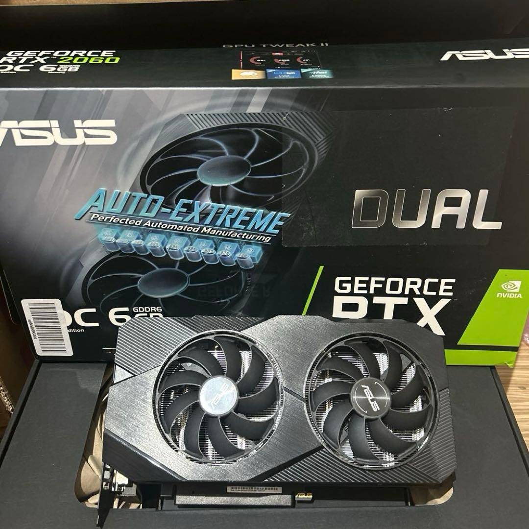 グラフィックボード・グラボ・ビデオカード ASUS GeForce RTX 2060 Amazon | ASUS DUAL NVIDIA GeForce RTX 2060 搭載ビデオカード EVO OC