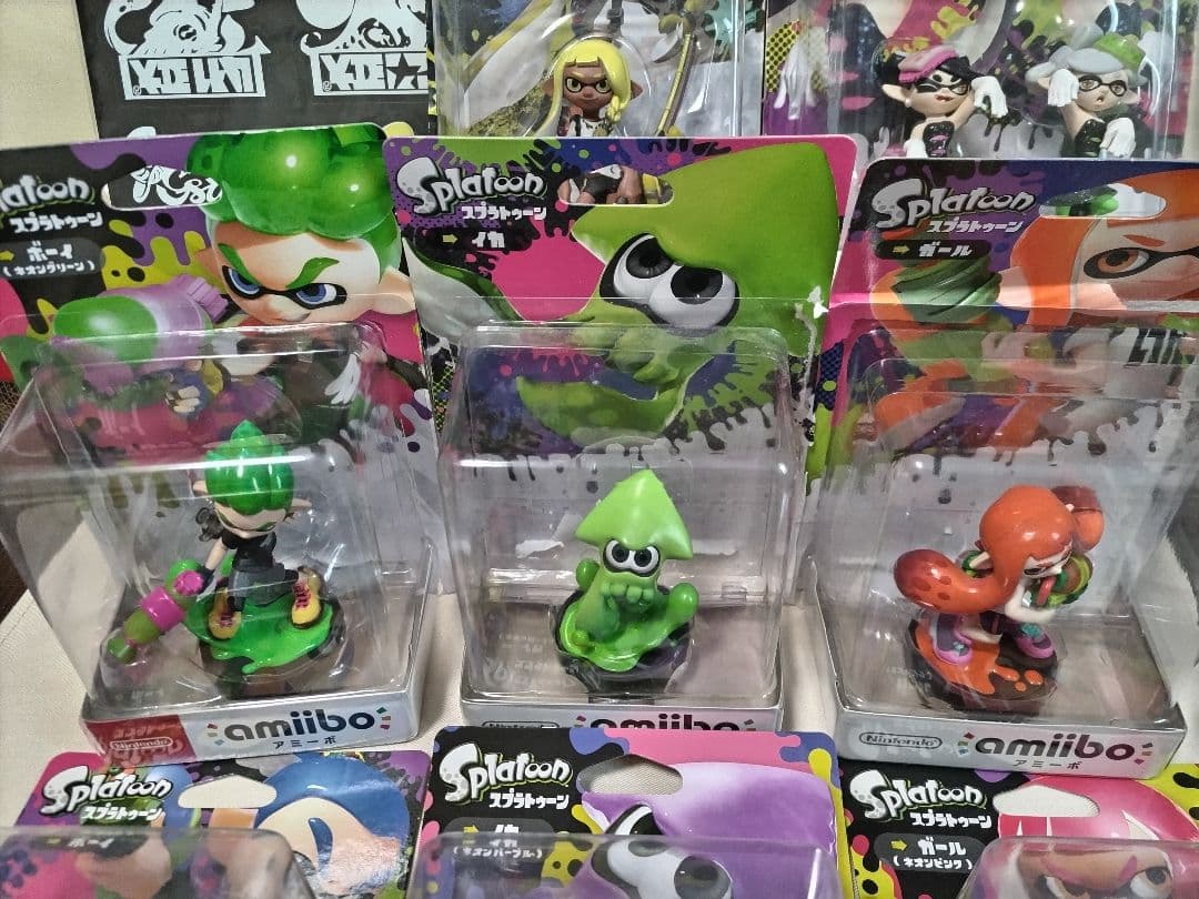 開封使用品】【未初期化】 スプラトゥーン amiibo アミーボ 9体