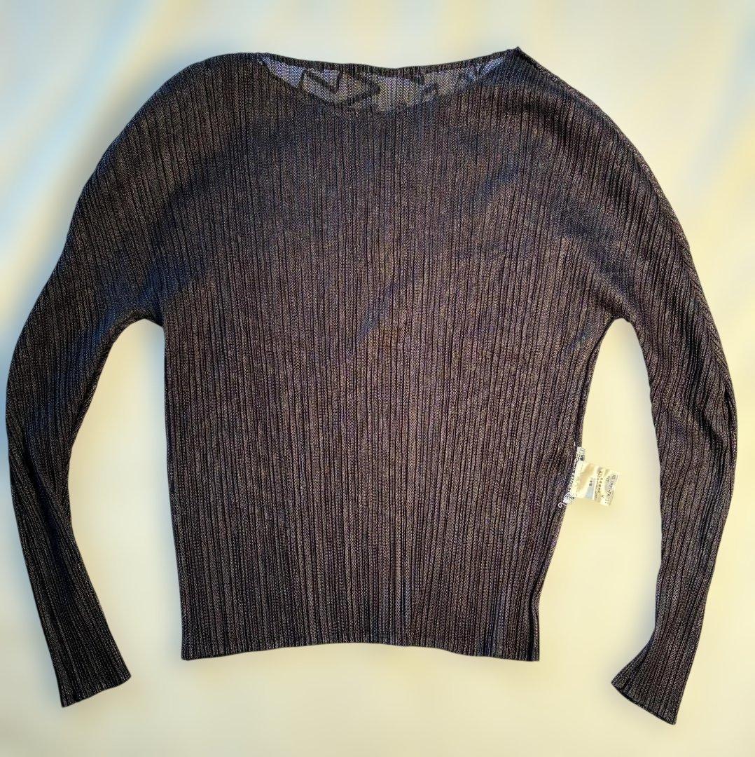 ISSEYMIYAKE プリーツ 透け感 ジグザグ模様 シャツ