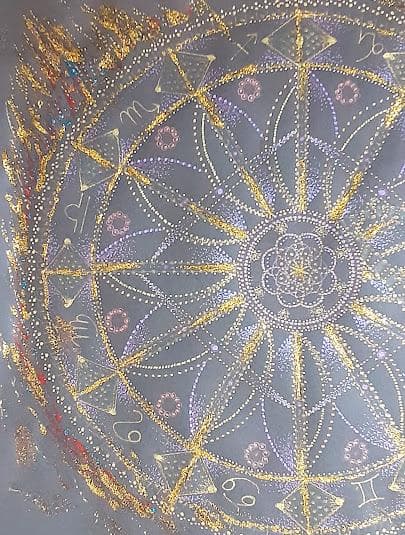 五十嵐由家 曼陀羅画145 「メルカバの大車輪」 - メルカリ