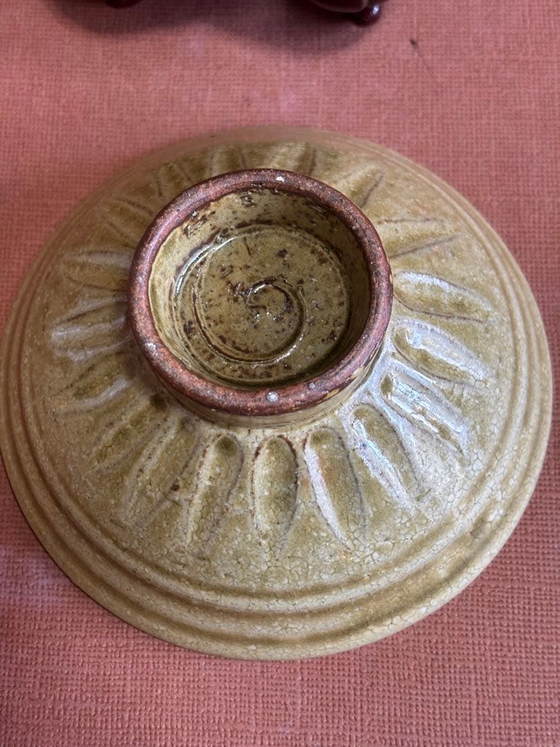 やまちゃん様専用河井寛次郎作黄釉彫蓮弁文茶碗 - メルカリ