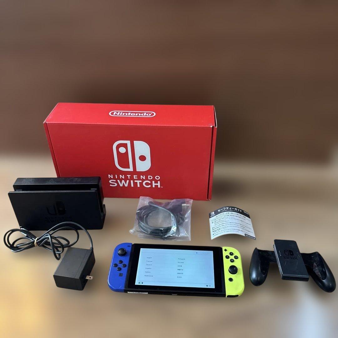 Nintendo Switch 青/黄 本体 + 付属品 Nintendo Switch 青/黄色 本体 - メルカリ
