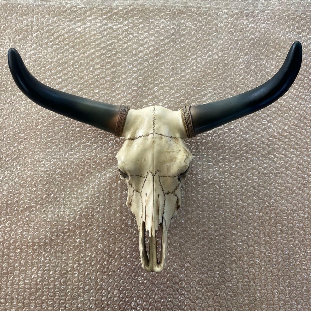 バッファロー スカル ハンティングトロフィー 頭蓋骨 オブジェ 壁掛け