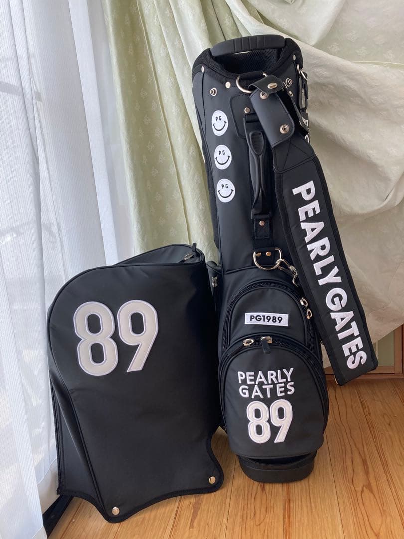 新品】パーリーゲイツ ロゴ入り キャディバッグ 黒 - メルカリ