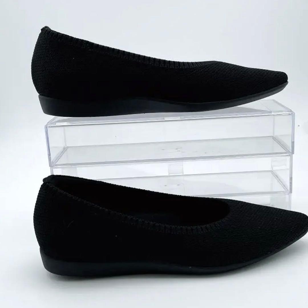 ビバイア VIVAIA ニットパンプス ポインテッドトゥ 黒 23㎝ - メルカリ